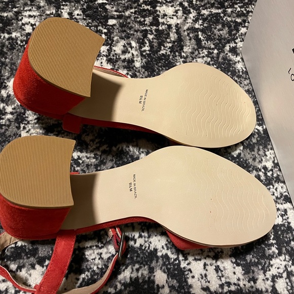 Able Global + Local Mary Red Suede Sandals - Picture 5 of 7